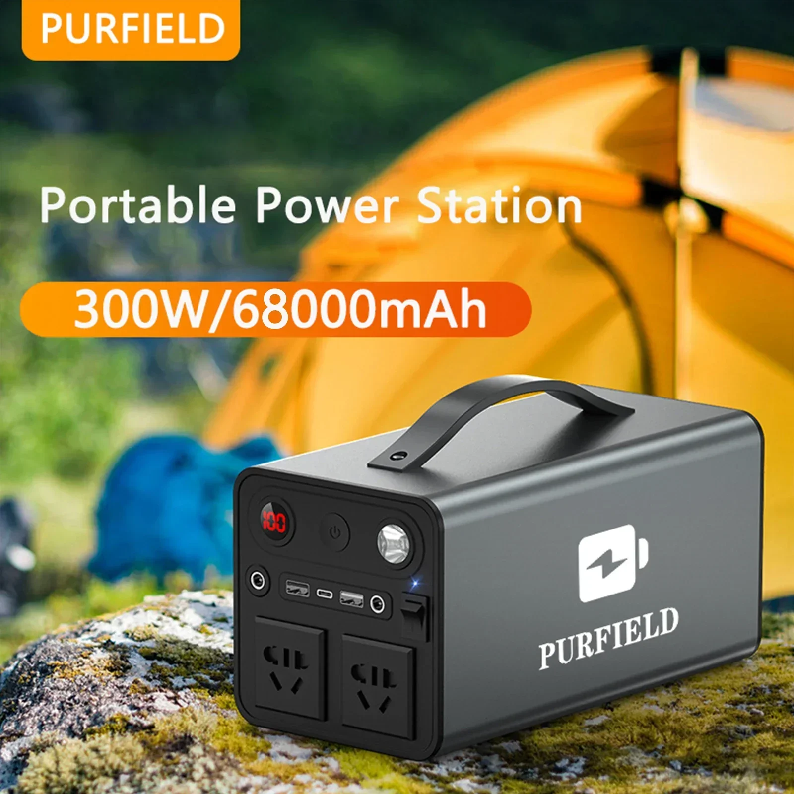 PURFIELD Power portabel 68000m - Ac Outdoor Power ulasan dan harga
