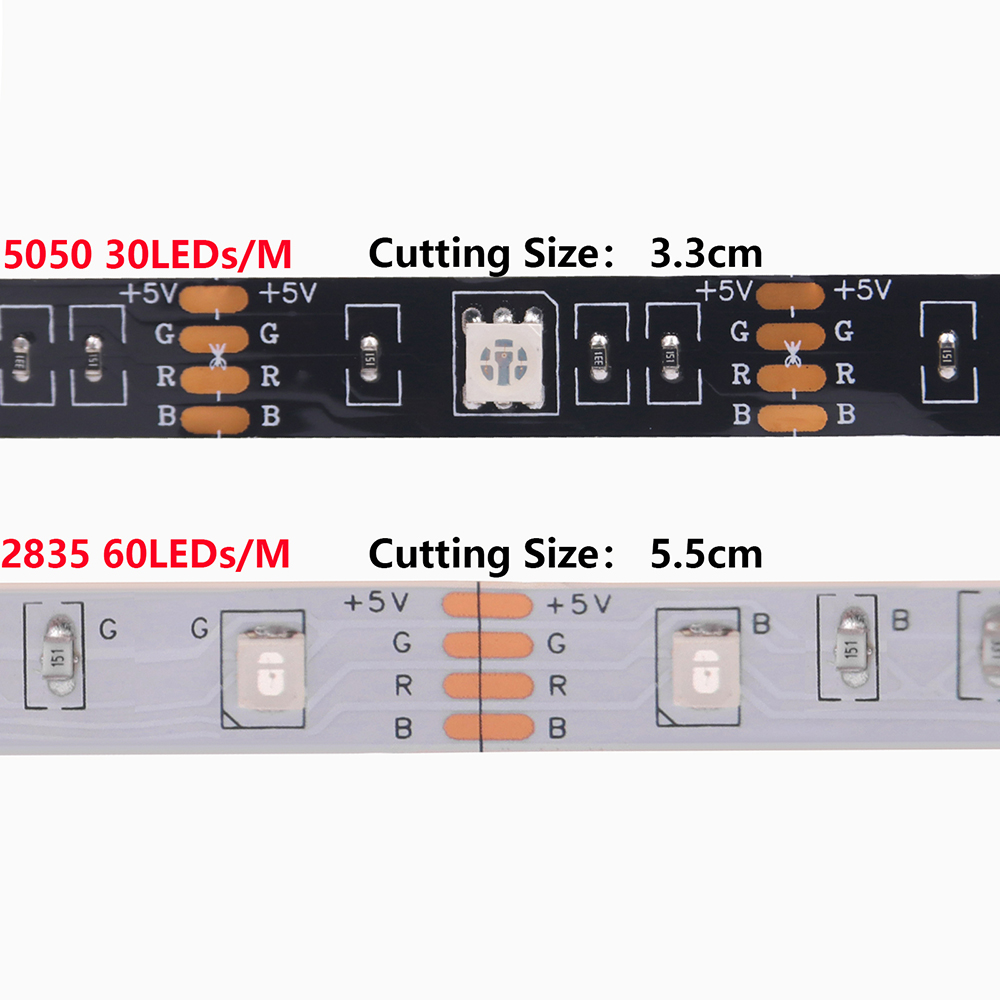 DC 5V 5050 Lampu LED Strip RGB - Outdoor Power Strip Weatherproof ulasan dan harga